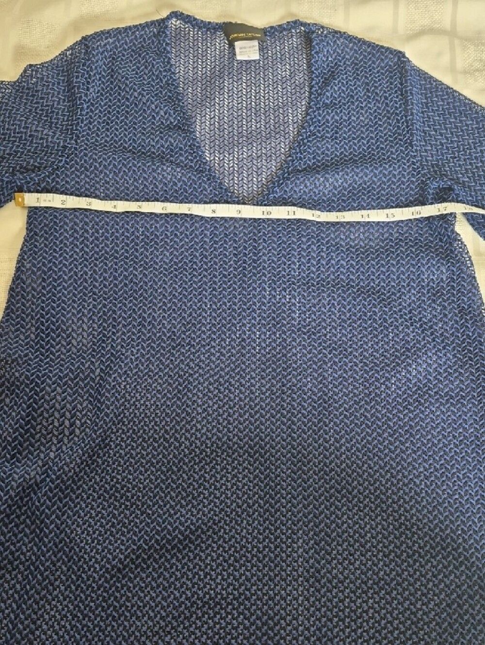 Jordan Taylor Navy Sheer V-Neck Swim Coverup - Picture 6 of 16